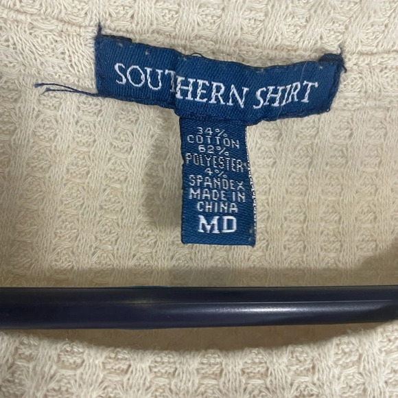 Southern shirt blue sweatshirt washed up beige size medium - Picture 5 of 6
